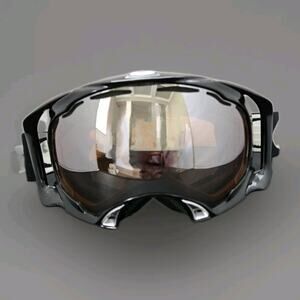 NEW 2012 Oakley Goggles Splice Snow Jet Black & Silver Iridium Lens O Frame M/L